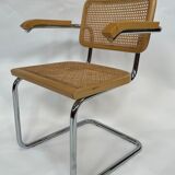 Chair Cesca model by Marcel Breuer with armrests B64