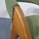 Beech chair in green, 1960s