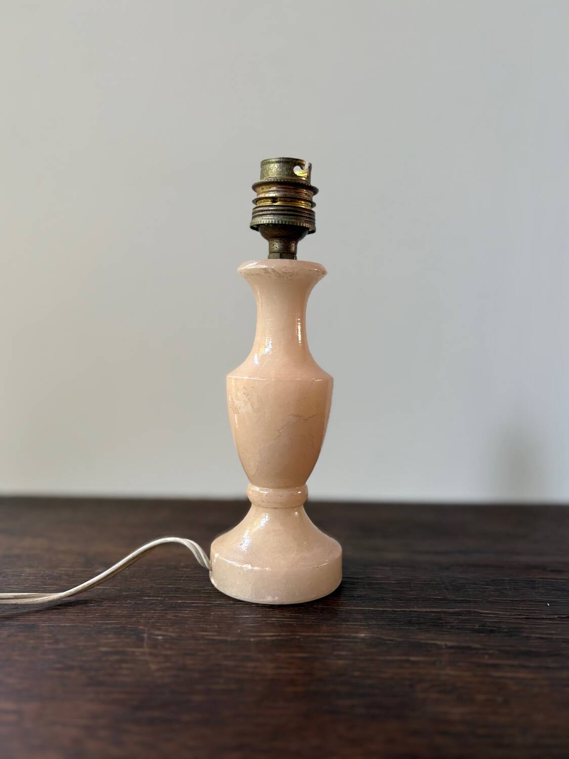 Vintage pink natural stone lamp base