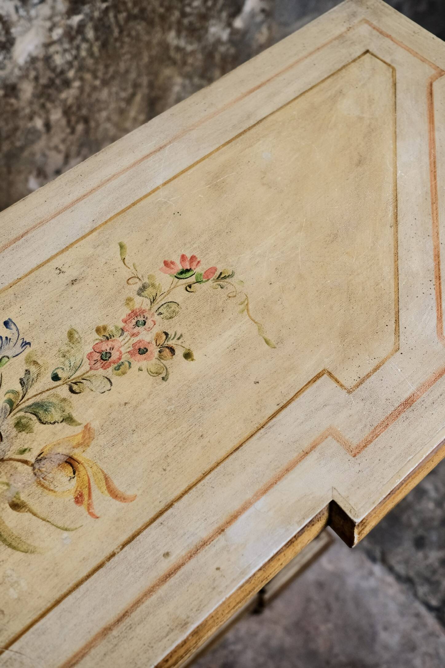 Hand-painted Venetian-style sideboard, mid-20th century