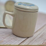 Vintage sandstone teapot with infuser