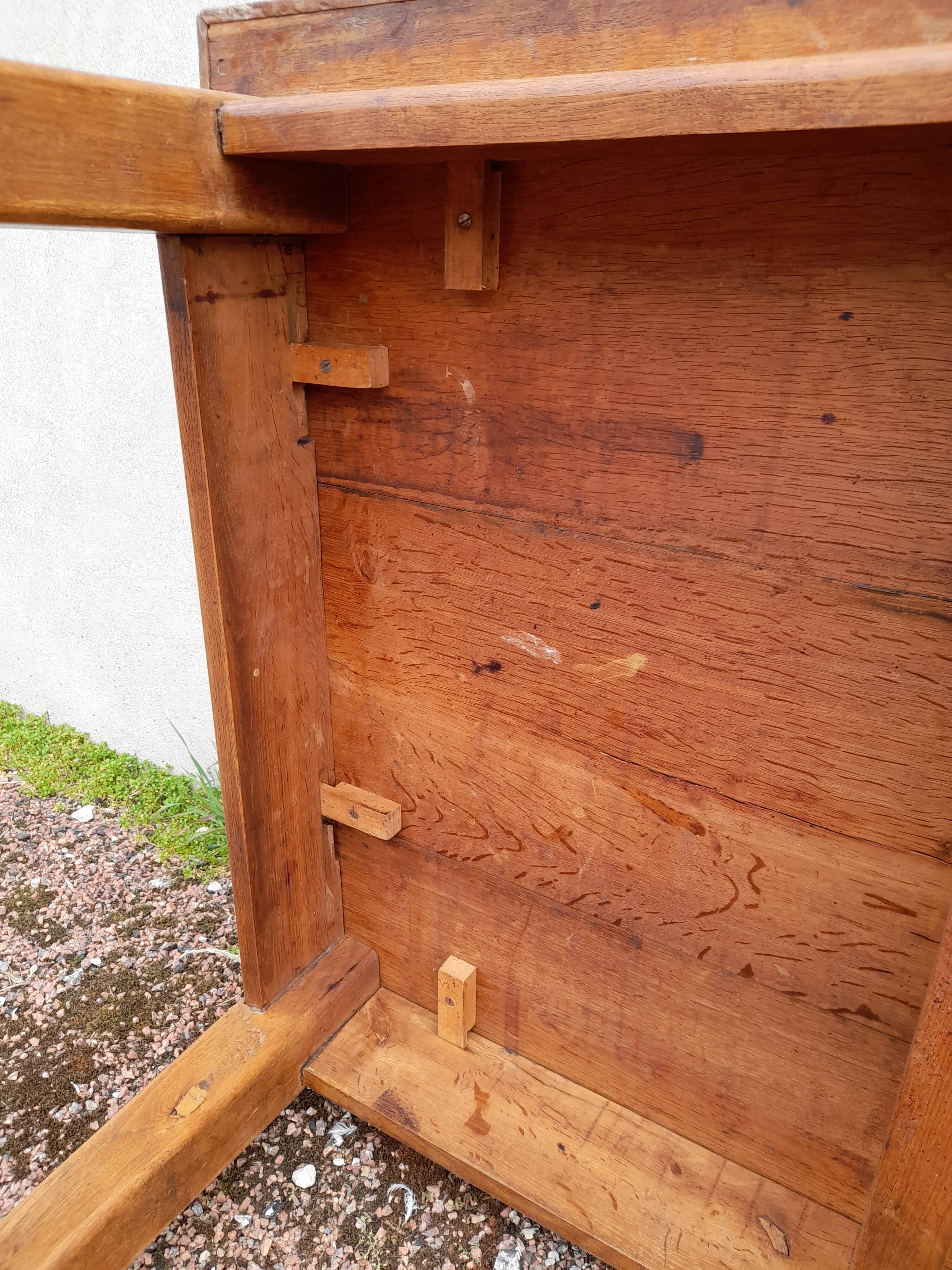 Old oak farm table - 1m62