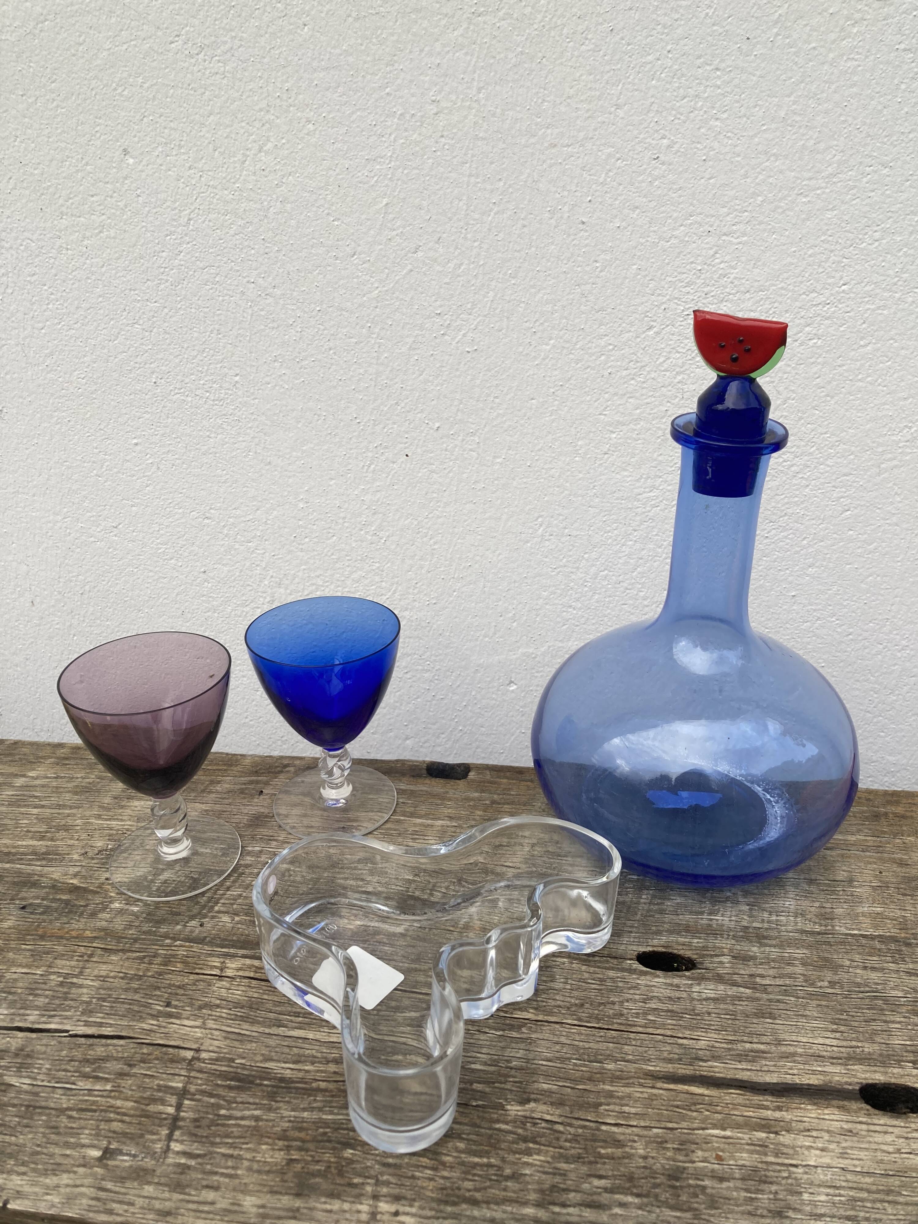 Vase scandinave Alvar Aalto en verre Iittala