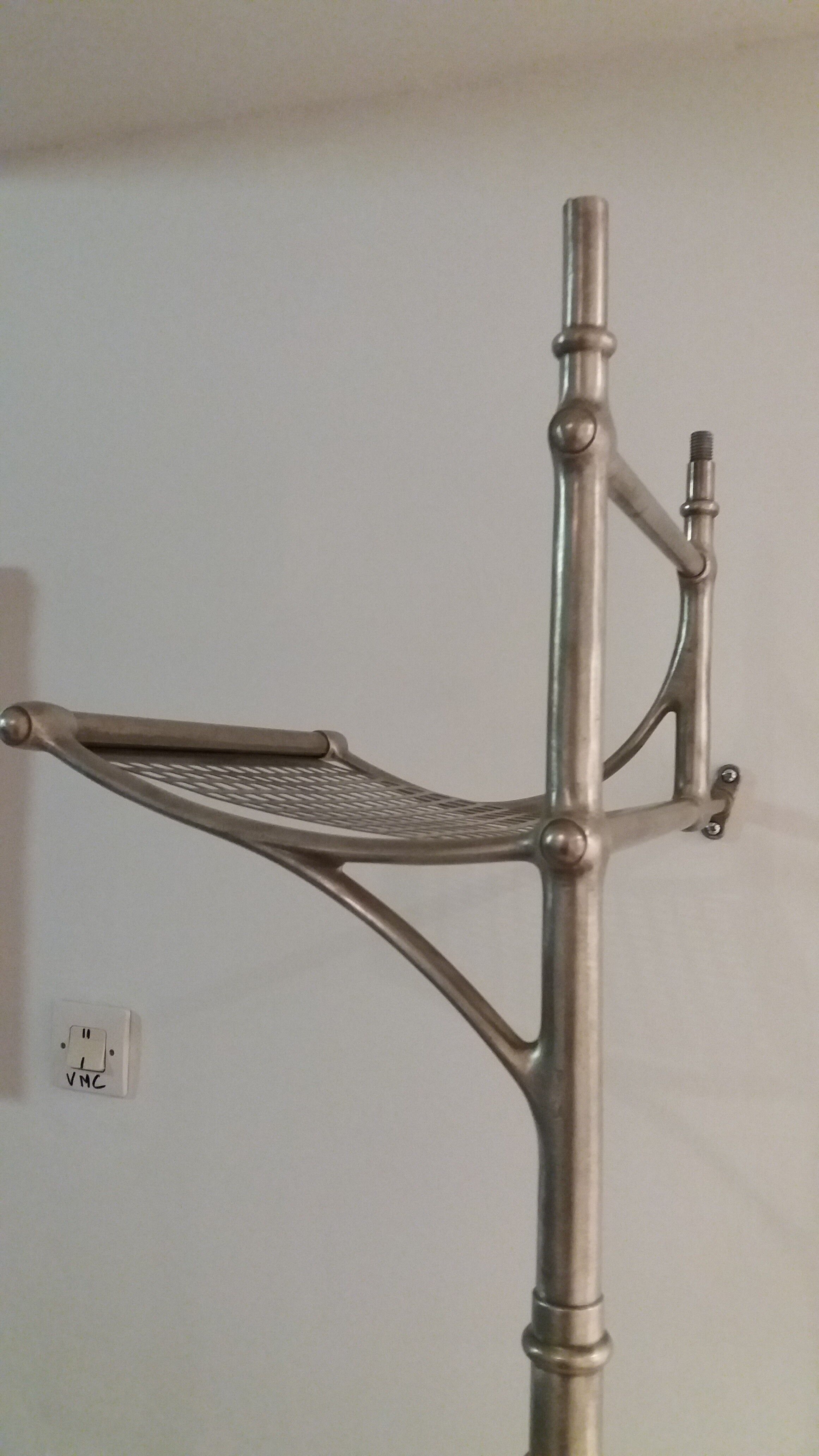 Lot of two wooden subway chairs with table