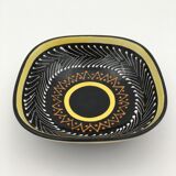 Enamelled earthenware catchall HB Quimper -  beaded, signed and numbered décor - 1960s