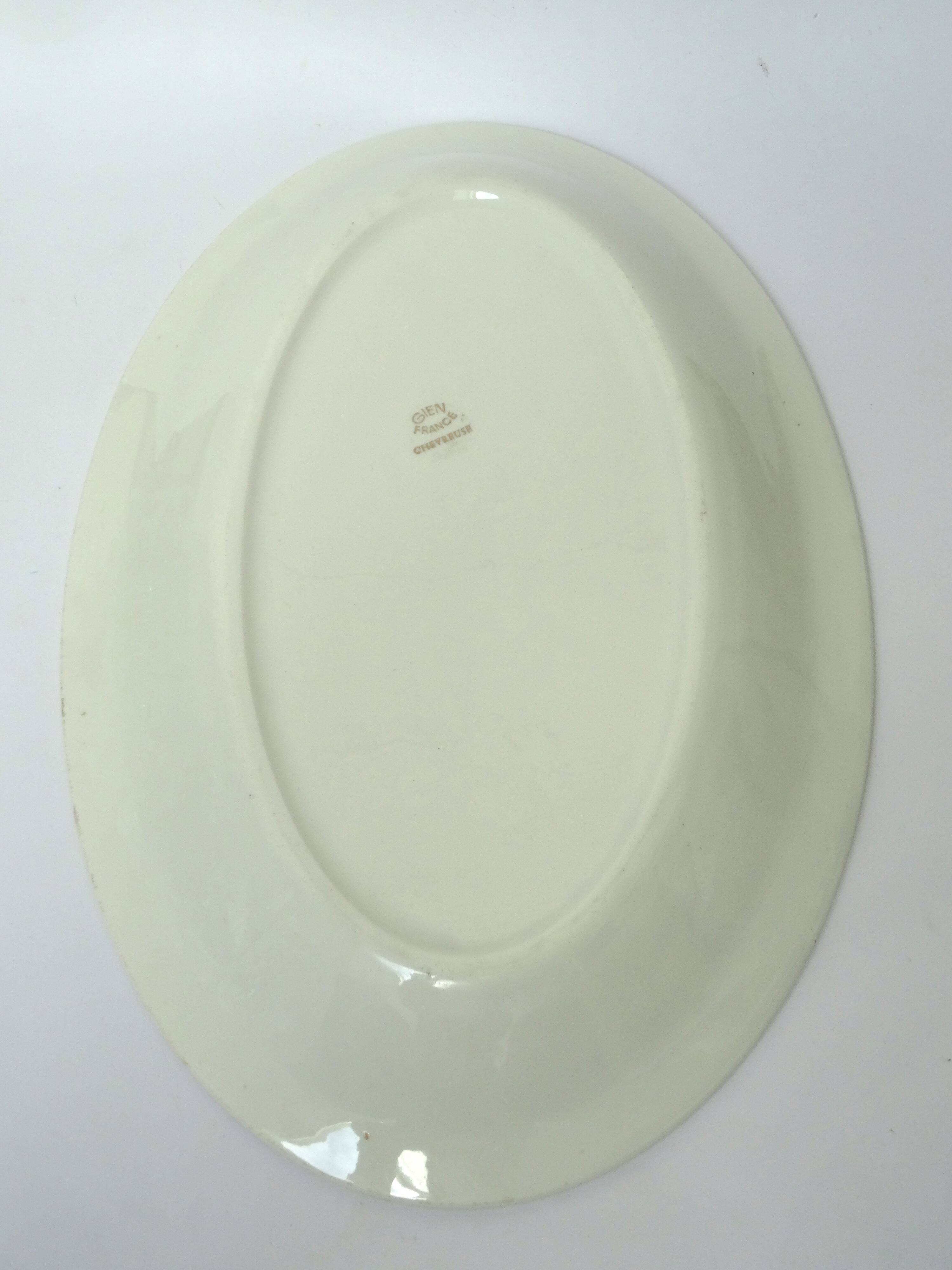 Gien oval serving dish