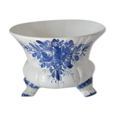 Delft blue ceramic earthenware planter