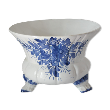 Delft blue ceramic earthenware planter