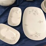 Vintage service porcelain Limoges 37 pieces france limoges unic beige gray gold