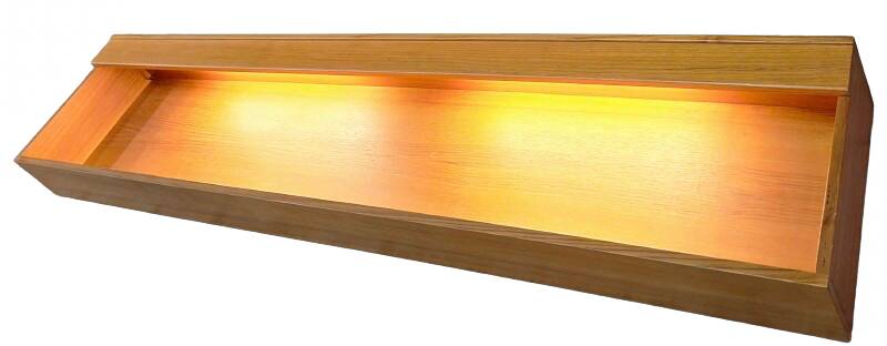 Extra long floating sideboard / wall shelf in teak 210 cm, Denmark 1960s