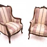 Wingback chairs, France, circa 1900