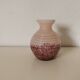 round opaline vase, pink and purple, 1940s