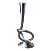 Biomorphic candleholder, solid aluminium, Spain, 1970s