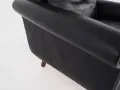 Black leather armchair, Danish design, 1970s, production: Denmark