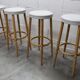 Standing table and 4 high stools Baumann 1990
