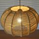 Vintage Rope Pendant Lamp / Handmade Rustic Chandelier/ Hanging Light 1970