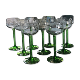 Lot 9 verres alsace