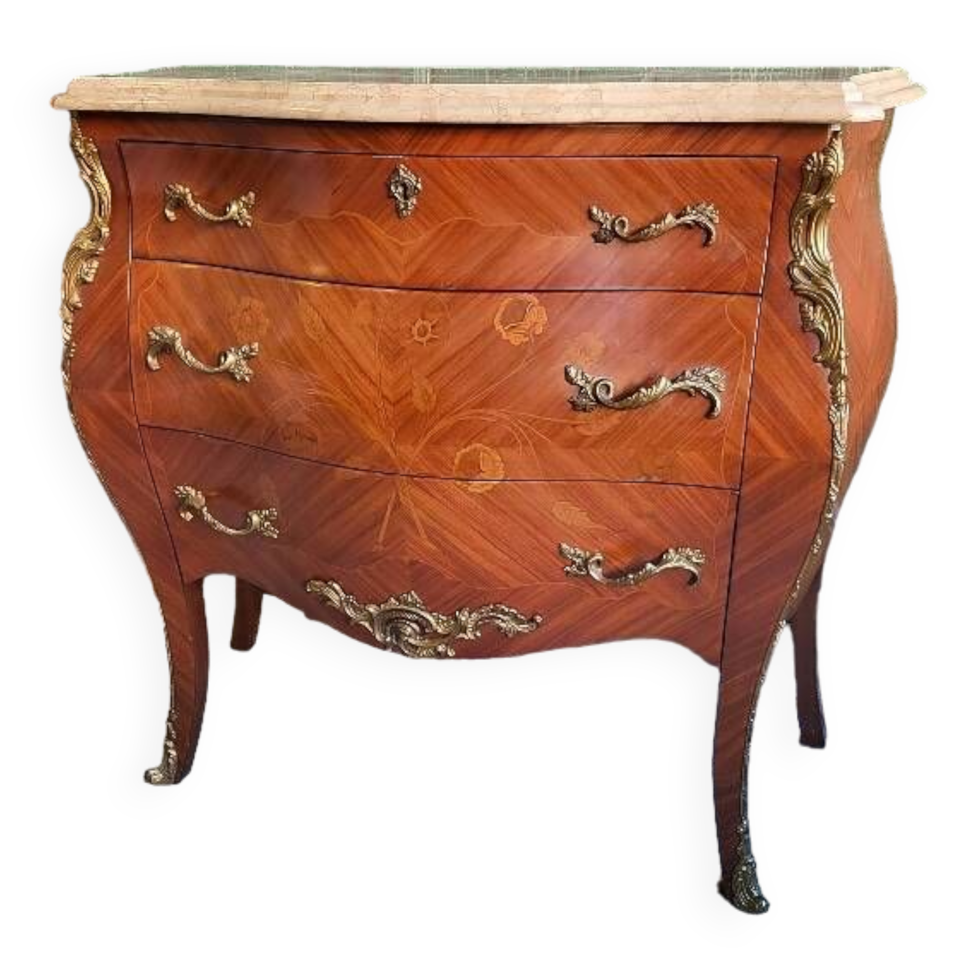 petite commode en bois de rose 3 tiroirs