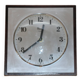Flash brushed steel wall clock