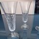 4 crystal champagne flutes in the crystalline style of Lorraine