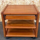 60s 70s teak side table with drawer table danish modern design