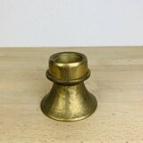 Scandinavian style gold-plated brass candle holder, vintage