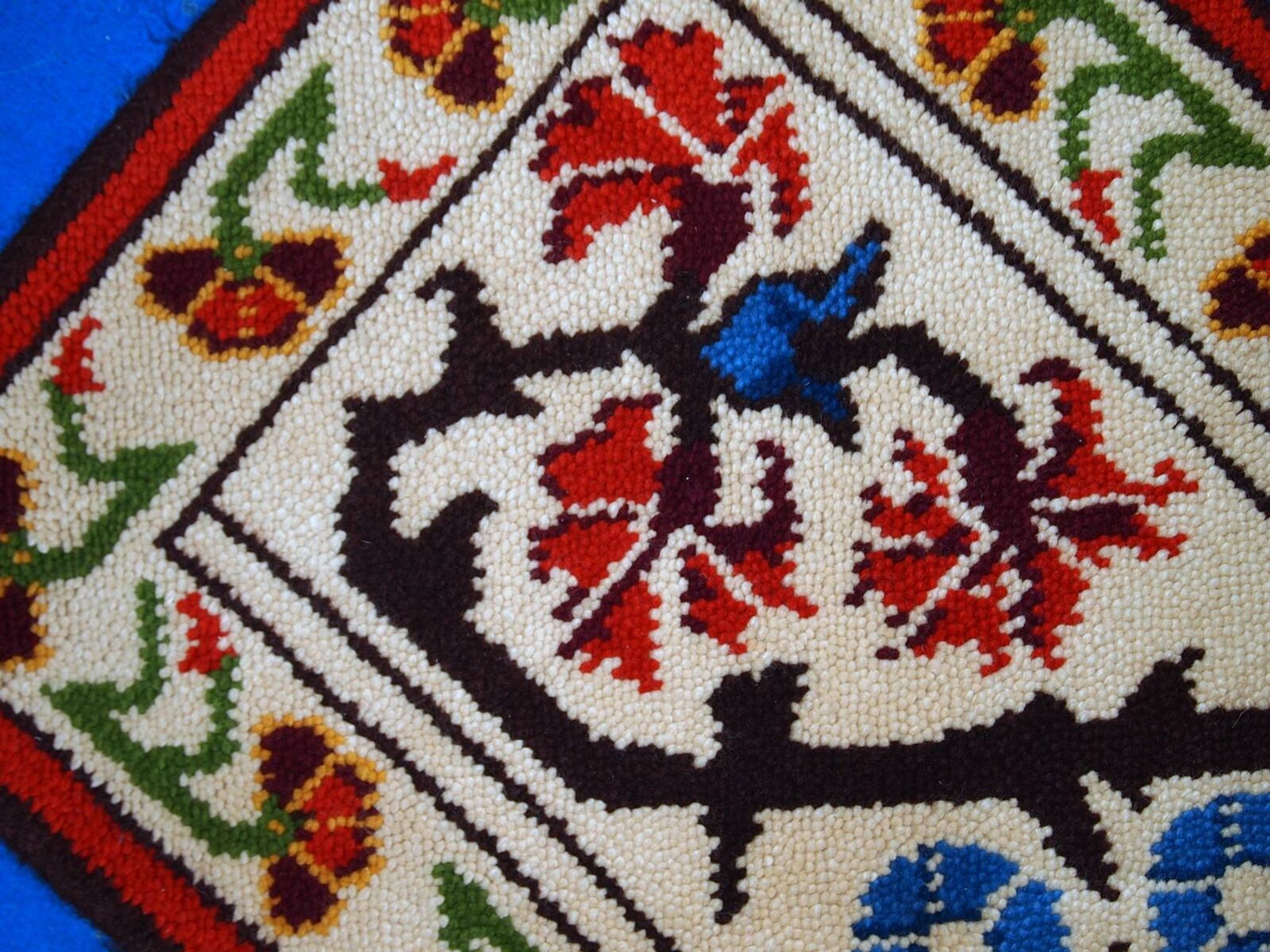 Tapis Vintage Savonnerie en Laine, Années 1970, Élégance Française