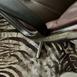 Genuine zebra print skin rug