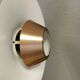 Ufo-like Danish hanging lamp, estimated from the 80s, made in copper colored lacquer.