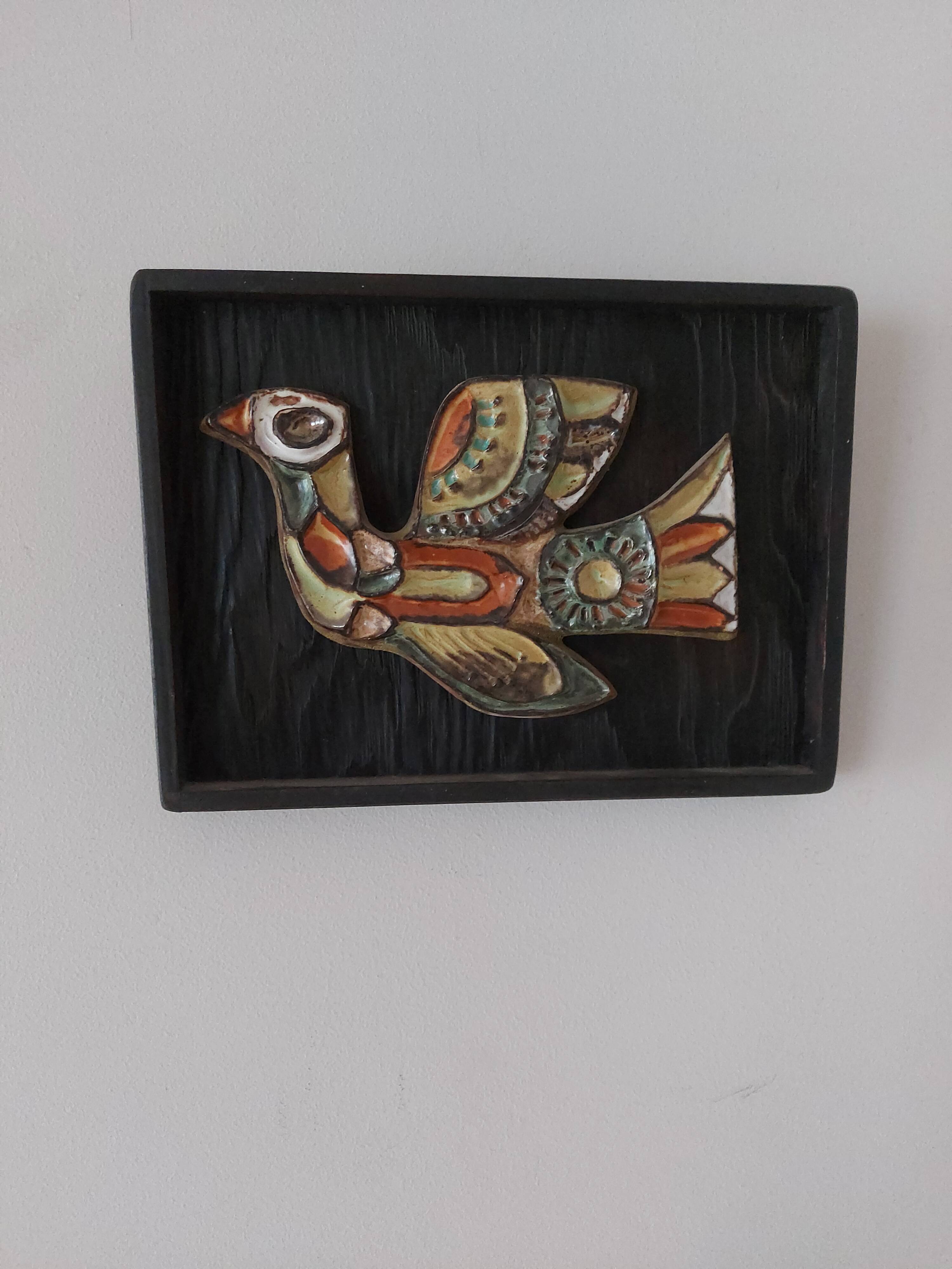 Plaque , ceramic roland zobel , the cyclades , anduze