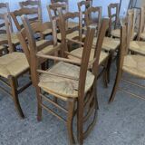 Pair of rush-seated chairs