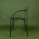 Silver Moon Armchair Pascal Mourgue metal 1985