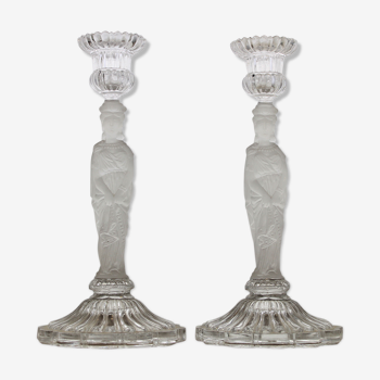 Molded glass chandeliers