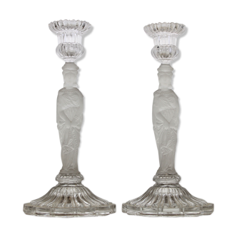 Molded glass chandeliers