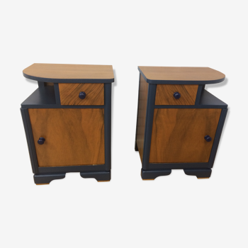 Pair of relooked bedside tables