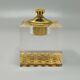 1970s Stunning Table Lighter in Vienna Straw By Geolel. Made in Italy