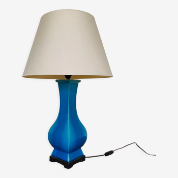 Blue turquoise ceramic table lamp