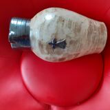 Large sandstone pitcher, Hermine décor Signed A.R.M.