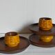 Three ceramic shells ceramano germany 50s