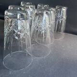 8 grands verres cristal taillé