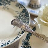 9 mismatched blue ironstone plates