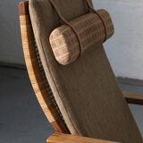 Set of 2 lounge chairs and one footrest by Borge Mogensen for Fredericia Denmark 1960’s