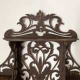 antique Napoleon III wall shelf in openwork wood