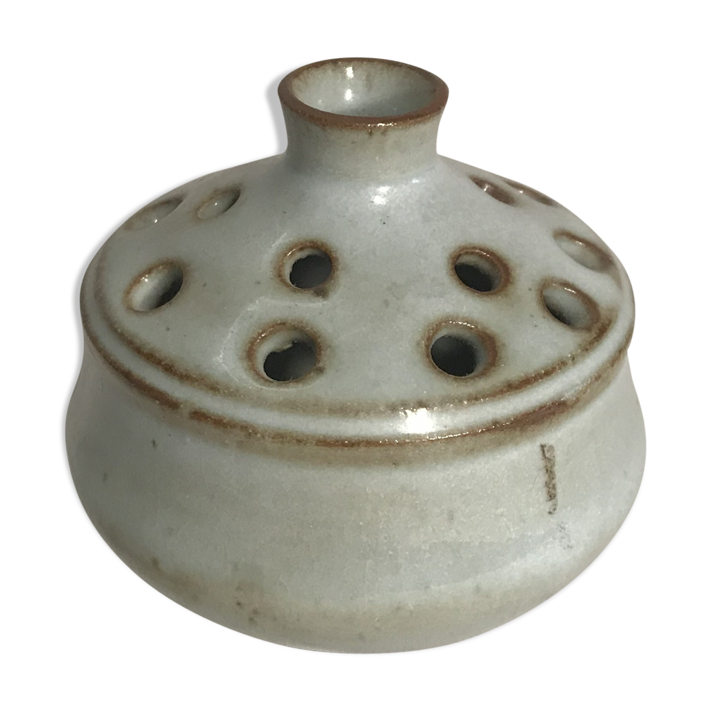 Vase pique fleurs céramique - Label Emmaüs