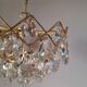 Vintage italian circular chandelier crystal drops
