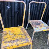 Paire de chaises métal