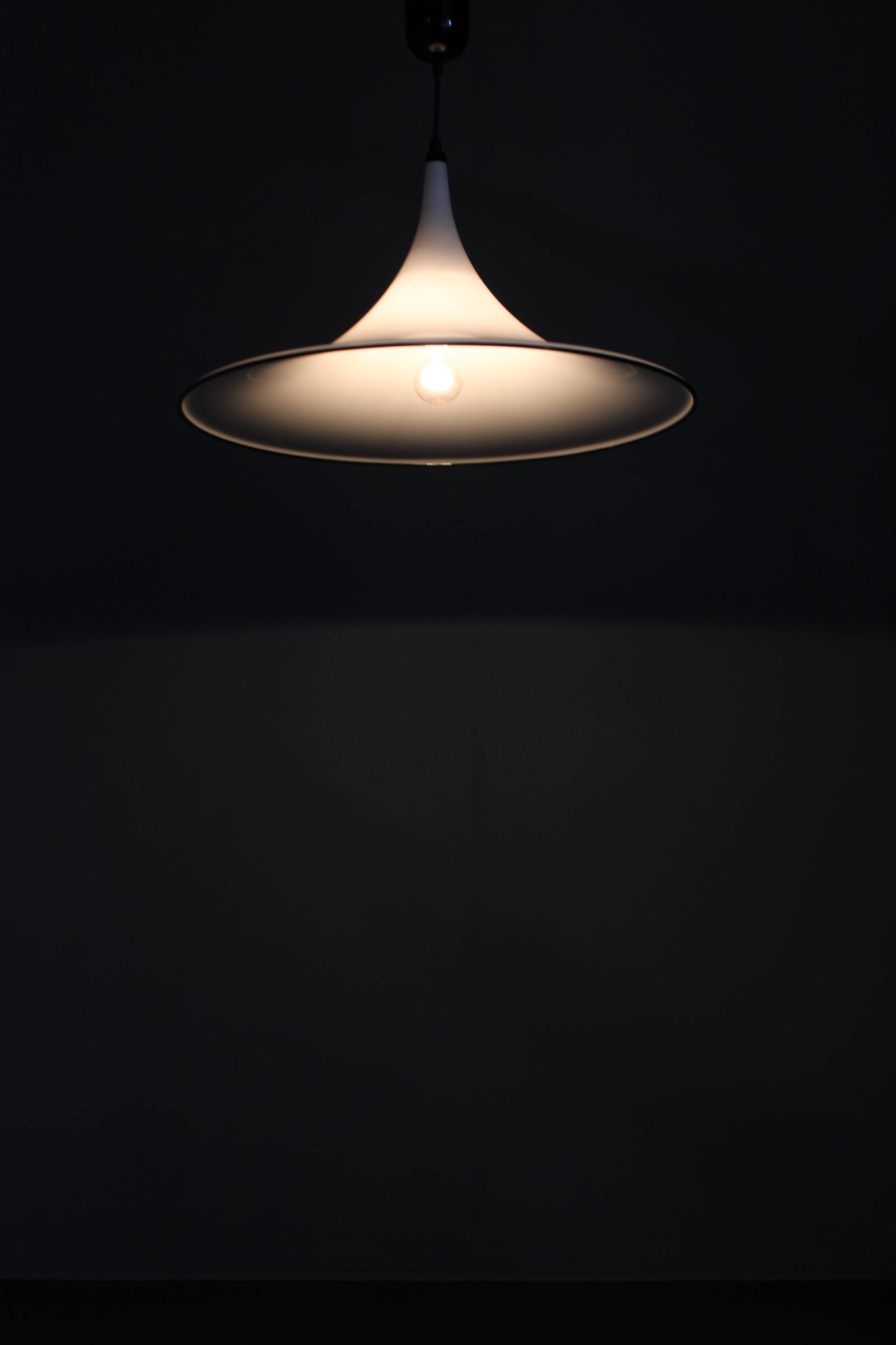 1970s Guzzini "Trumpet" Pendant Lamp by Meblo ,Italy