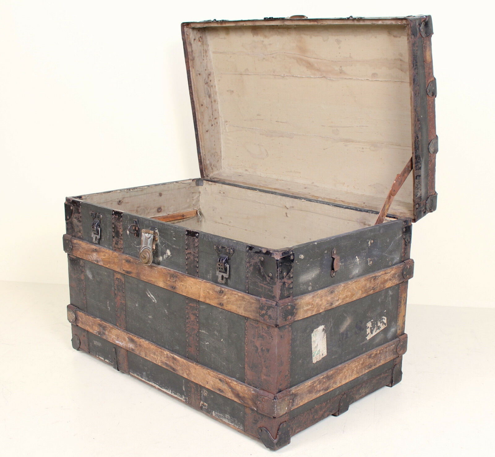 Antique vintage wooden chest