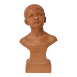 Plaster bust from the Belle Époque period by Jindřich Říha, 1890s.