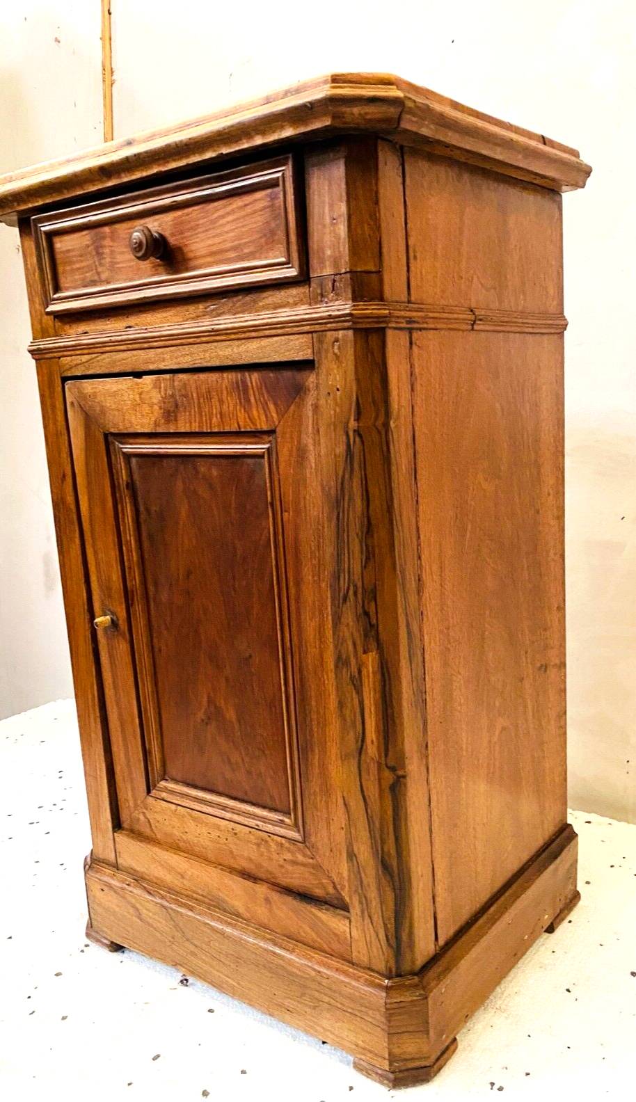 Louis Philippe bedside table in 19th century walnut